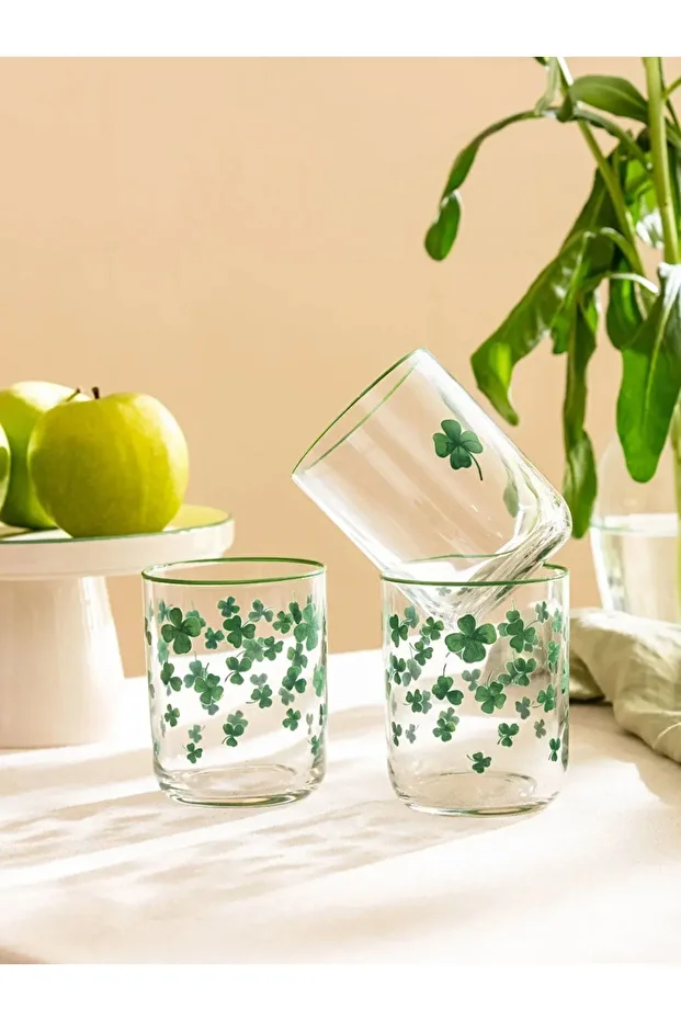 LCW HOME Yonca Baskılı Cam Bardak Seti 3'lü 350 Ml - 2