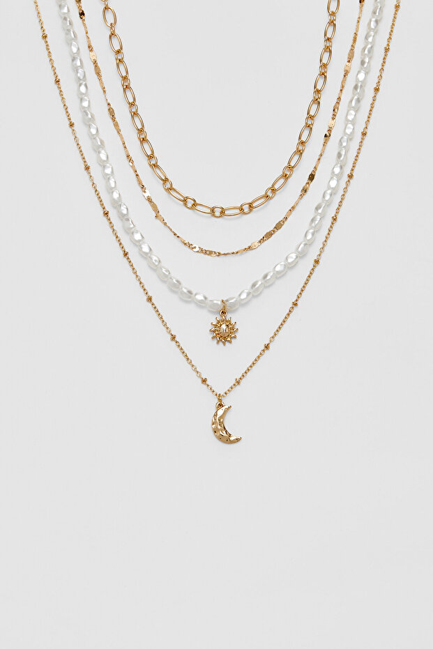 4’lü ay ve güneş kolye seti - 1