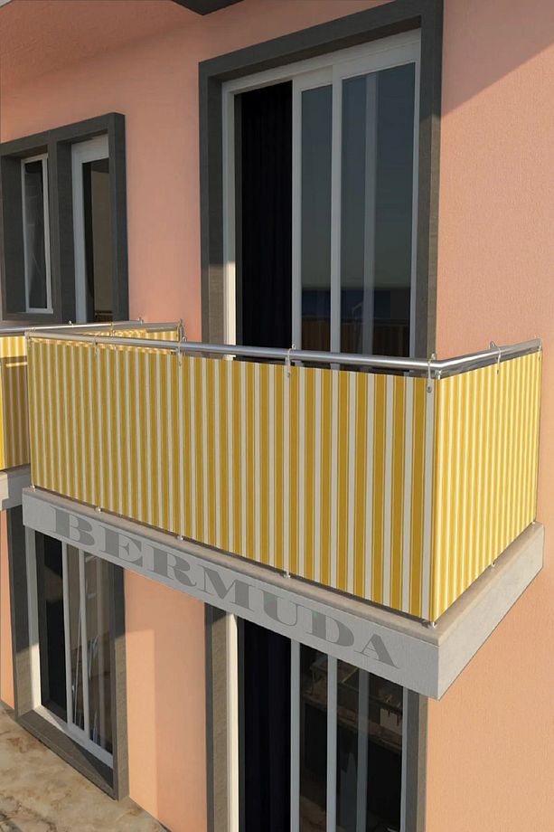 Balkon Demiri Perdesi Korkuluk Perdesi Her Ölçüde Boy X En Dikmeli Bağcık - 1