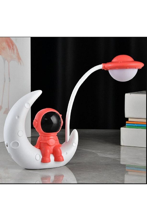Astronot Ay Gece Lambası Çocuk Usb Şarj Edilebilir Led Lamba - 1