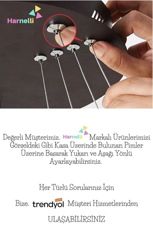 3 Renk Yanabilen Ledli Avize Locca - 4