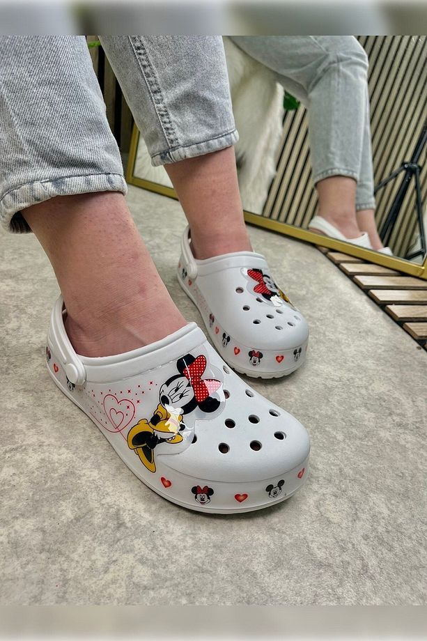 Günlük Terlik Minnie Mouse Sabo Hemşire Doktor Aşçı Sandalet Desenli Taban Crf-8246 - 2