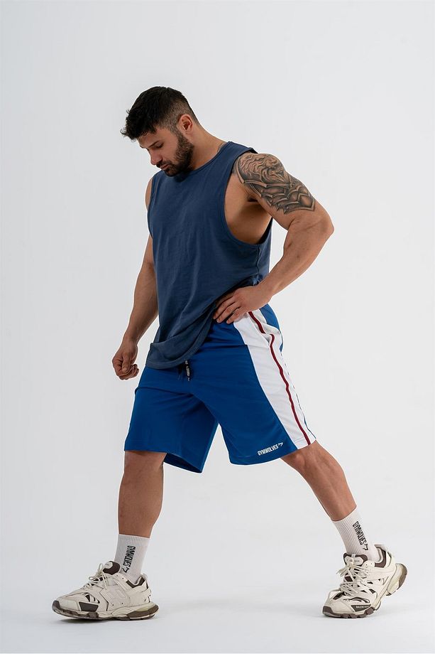 Erkek Basketbol Şort | Saks | Spor Şort | - 5