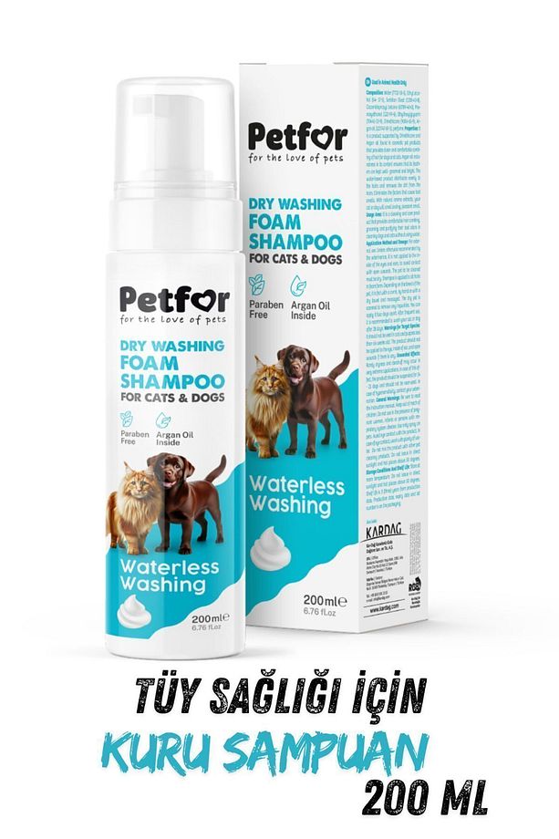 Kedi ve Köpekler için Kuru Şampuan 200 ML - 5