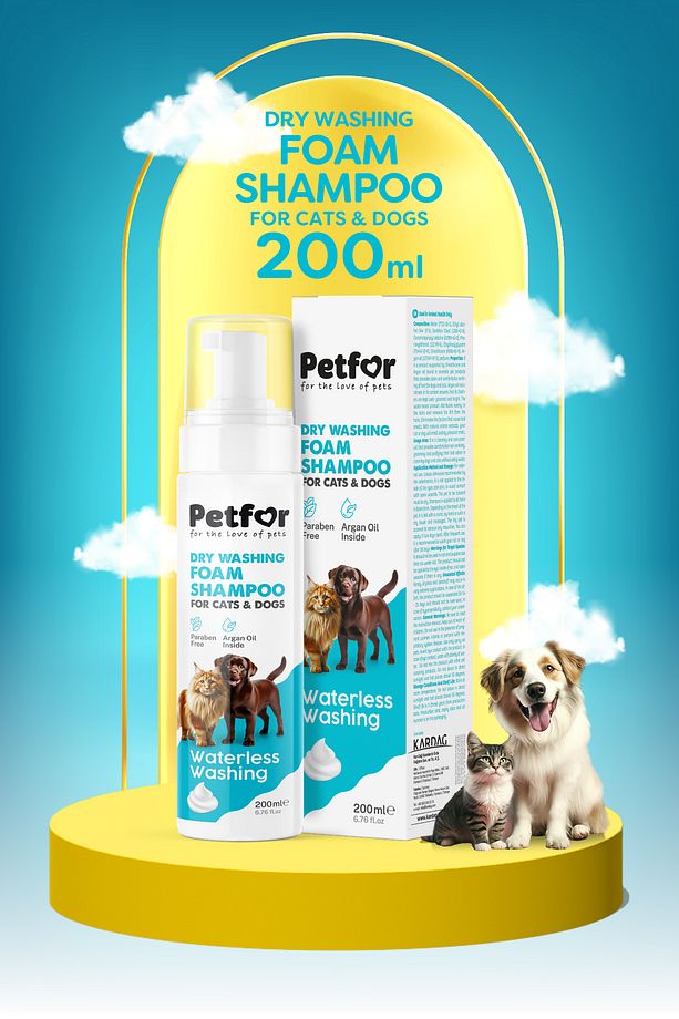 Kedi ve Köpekler için Kuru Şampuan 200 ML - 3