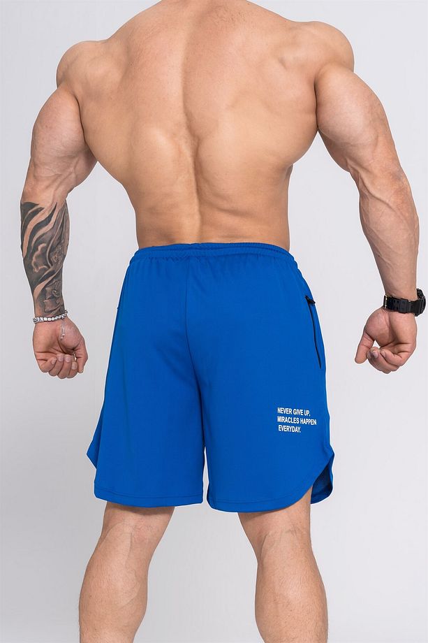 Erkek Spor Şort Çift Katmanlı | Saks | Comfortable Serisi | - 2