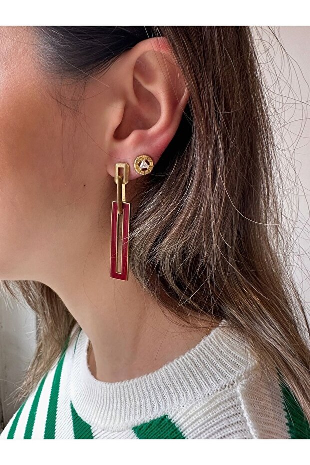 أقراط برونزية ملونة - 2