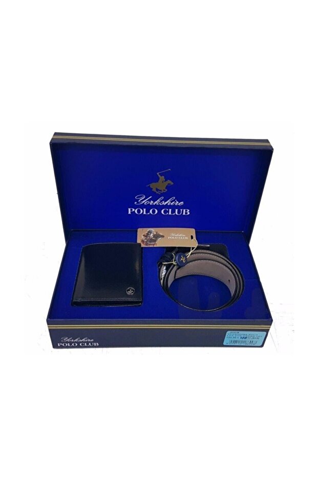 Polo Yorkshire 869 Deri Cüzdan Kemer 2 Li Damatlık Çeyizlik Set Takım - 1