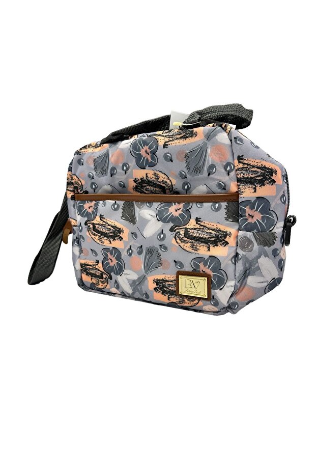 Gray Floral Patterned THERMAL Bag