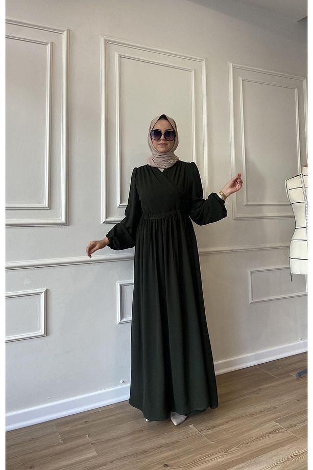 Hürrem Elbise Ferace Yeşil - 6