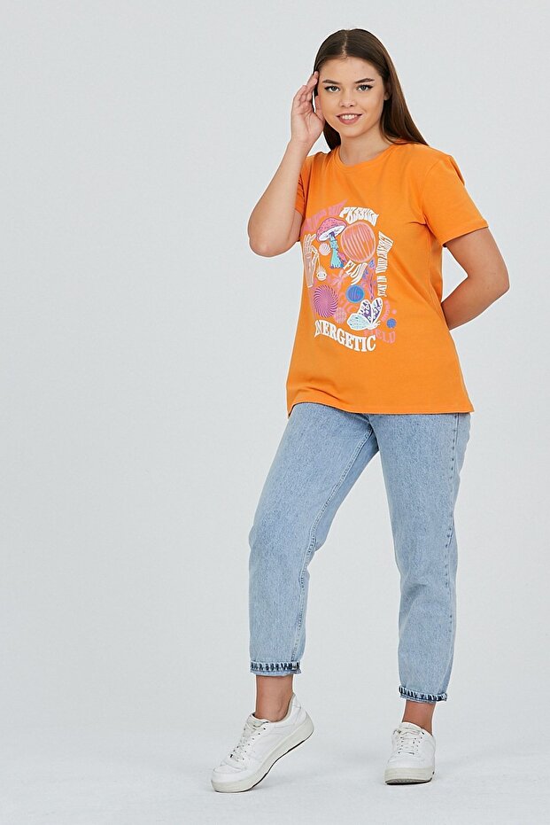 تصميم أساسي مطبوع برتقالي فاتح - 3