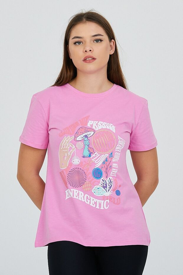 زهر الكرز الوردي الأمامي المطبوع الأساسي - 4