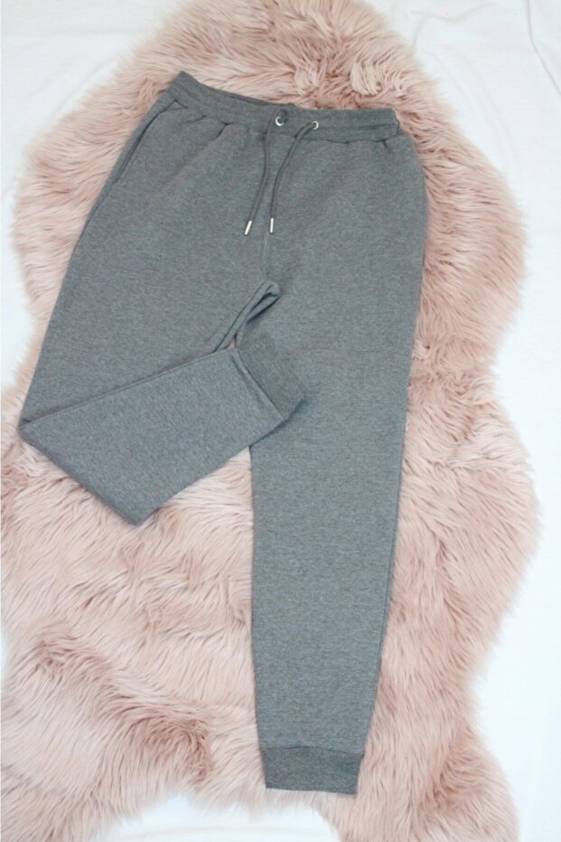 Men's 3 Thread Gray Melange Sweatpants