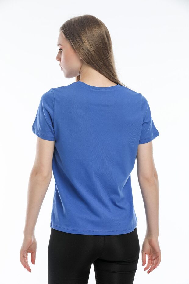 Μπλουζάκι Saks Blue Cotton Basic - 8
