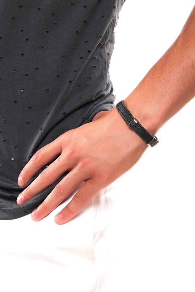 مزيج سوار جلدي للرجال - 1