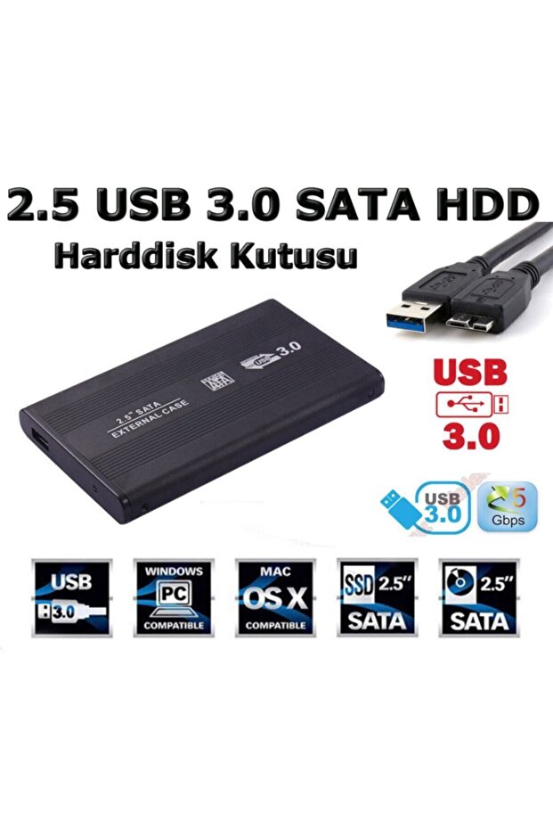 2.5 Hdd Kutusu Usb 3.0 Harddisk Kutusu - Micro Usb 3.0 Giriş - 4