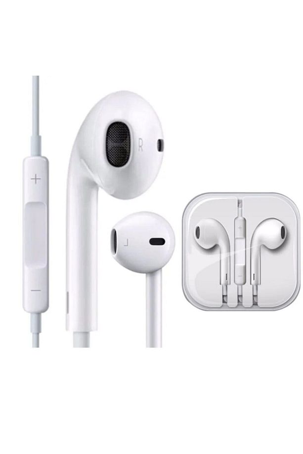 3.5 Mm Ios Görünümlü Jak Girişli Mikrofonlu Ios Kulaklık - 2