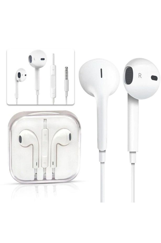 3.5 Mm Ios Görünümlü Jak Girişli Mikrofonlu Ios Kulaklık - 3