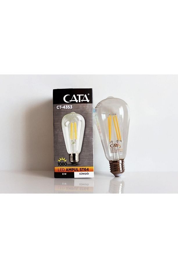 6 Adet 8 W Uzun Flament Rustik Led Ampul 1080 Lümen (gün Işığı) Ct-4353 - 1