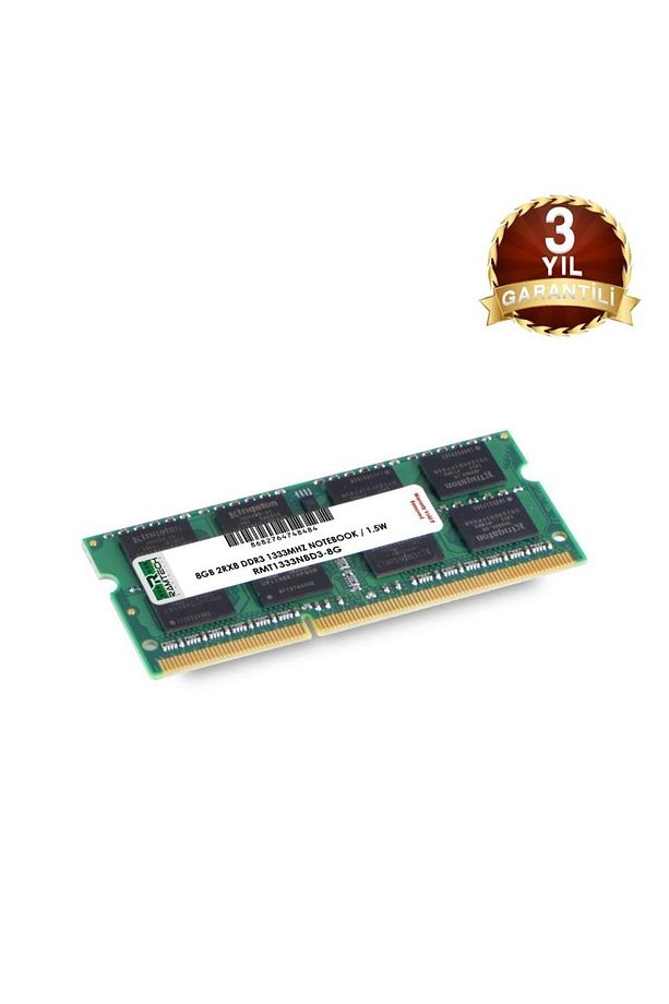 8gb Ddr3 1333mhz Intel Ve Amd Işlemcilere Uyumlu 1.5 V Notebook Ram% - 1