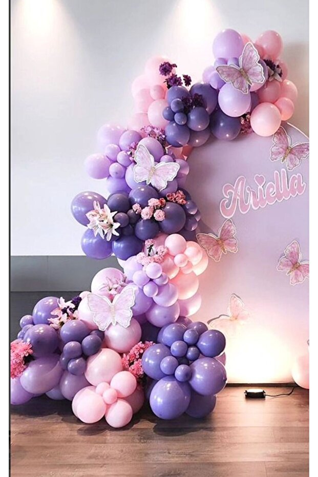 Lilac Pink Lavender Balloon Chain Set of 100