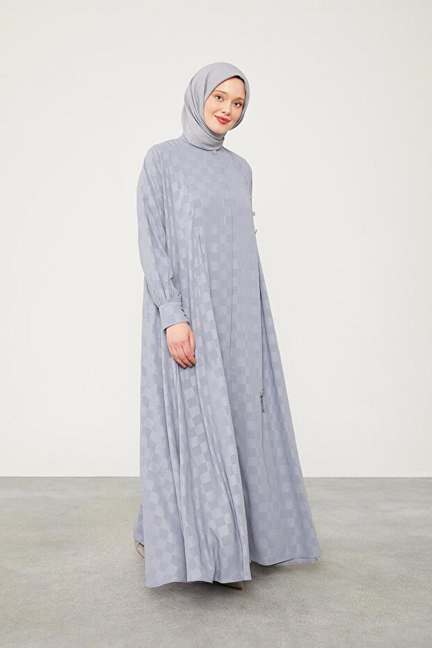K.Grey Checkerboard Pattern Ferace - 2