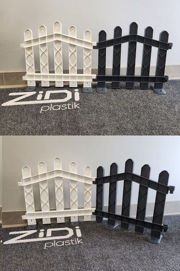 Dekoratif Plastik Alan Oluşturma Ve Bahçe Çiti 1 Adet Çit (Y: 50 CM / G: 55 CM) Sert Zemin Ayaklı - 6