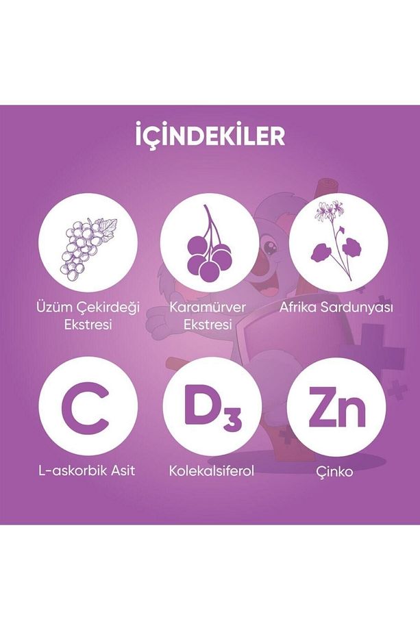 Beta Glukan 1,3/1,6 Kara Mürver, Vitamin C, Çinko Şurup 150 ml - 3
