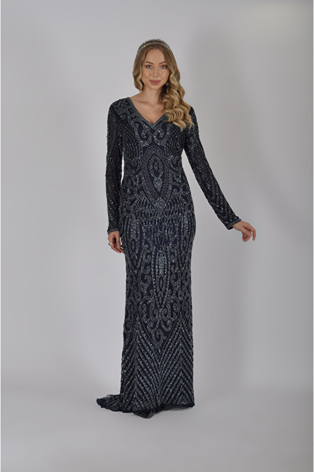 IVY - Stone Detailed Hand Embroidered Dress