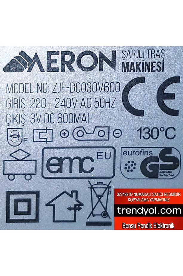 3v Tıraş Makinesi Şarj Adaptörü 3 Volt Traş Makinası Şarj Adaptörü 3v Şarj 3v Adaptör Bensu Pendik - 2