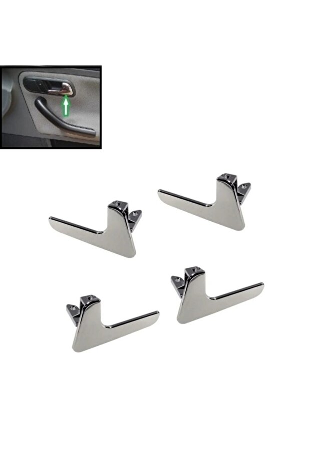 Seat Ibiza 1999-02, Cordoba 1993-2002 Compatible Door Handle Chrome Right Left 4-Piece