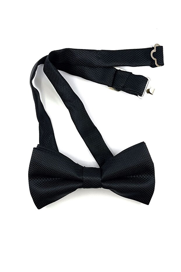 ربطة عنق سوداء منقوشة ذاتيًا P488 - 4