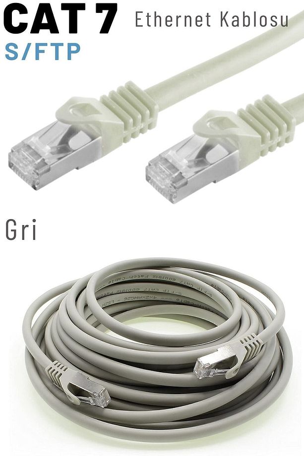 Gri Cat7 S-ftp Ethernet Network Kablosu 30 Metre - 2
