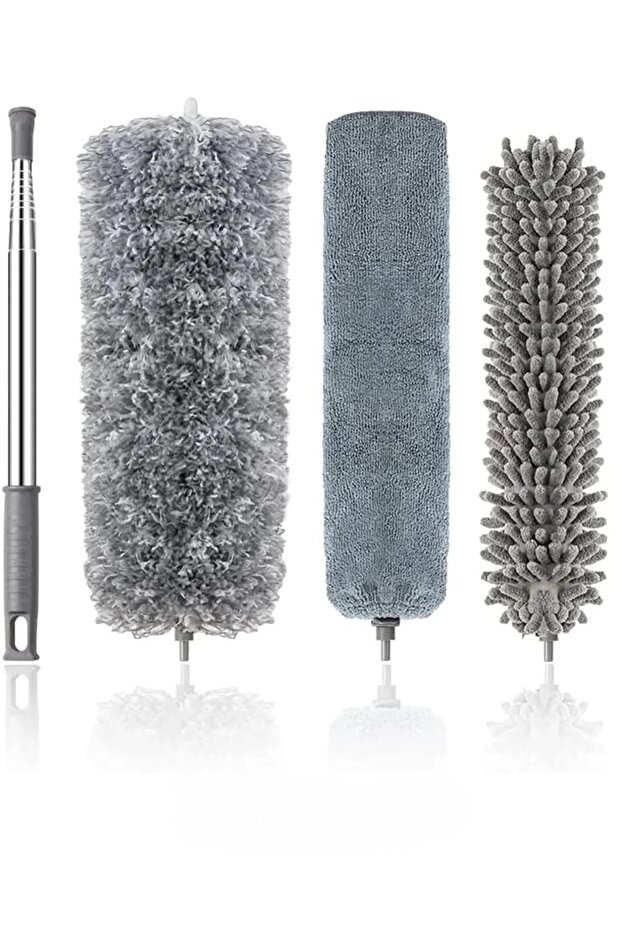 مجموعة إزالة الغبار الوظيفية التلسكوبية ذات 3 رؤوس - 1