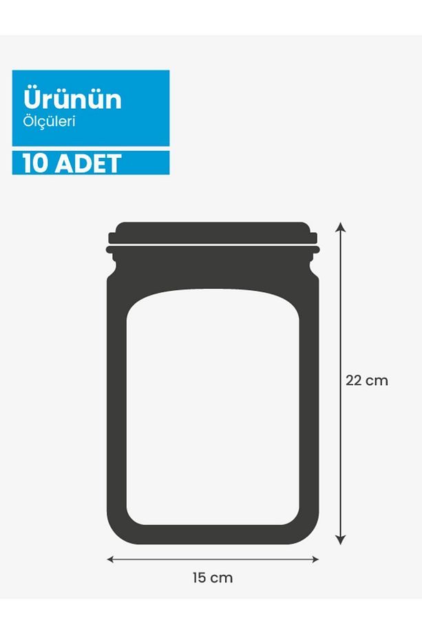 Kavanoz Görünümlü Mikrodalgaya Uygun Tekne Poşeti 15x22 Cm - 10 Adet - 4