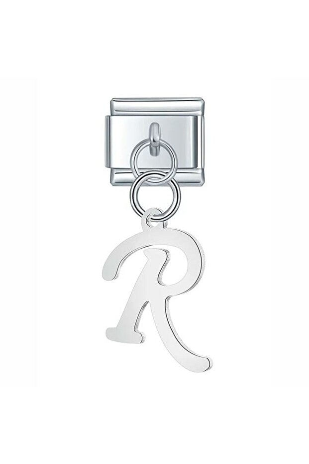Italian Stainless Steel 9mm''R' Letter Charm