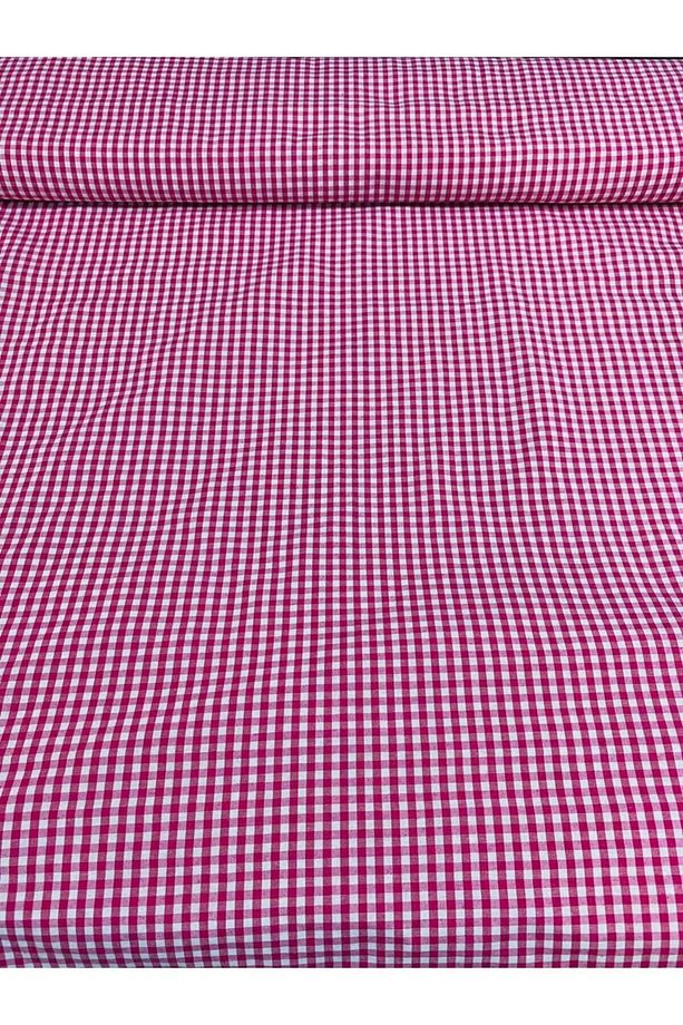 Zefir Kumaş Fuşya Pembe Desen - 1