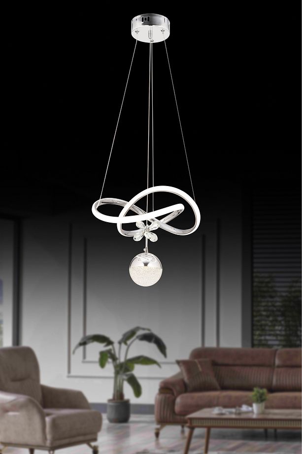 LED AVİZE YILDIZ 3RENK IŞIKLI AVİZE - 1