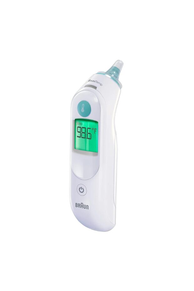 Thermoscan 6 Thermometer Fast & Accurate, pre-warmed tip, Color coded, Backlit, Memory IRT6515