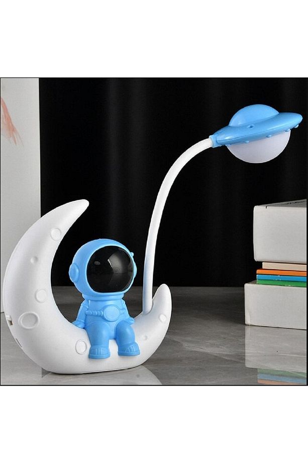 Astronot Ay Gece Lambası Çocuk Usb Şarj Edilebilir Led Lamba - 3