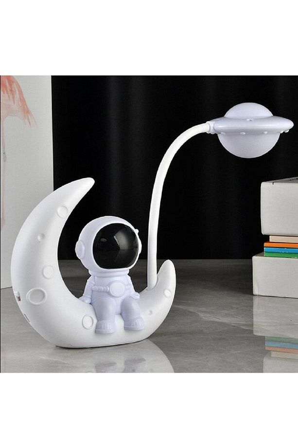 Astronot Ay Gece Lambası Çocuk Usb Şarj Edilebilir Led Lamba - 1