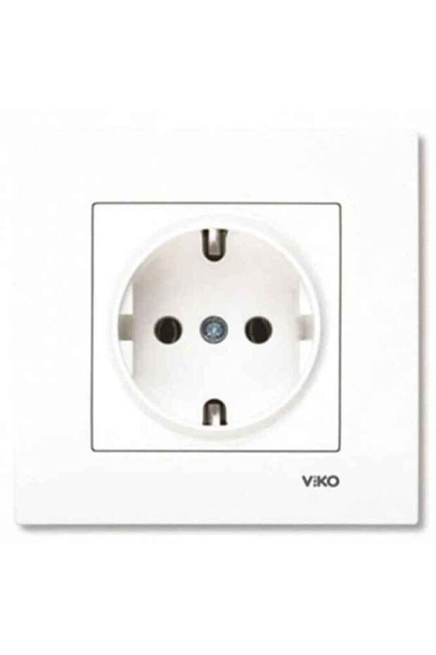 White Grounded Socket Frame - Karre - 1