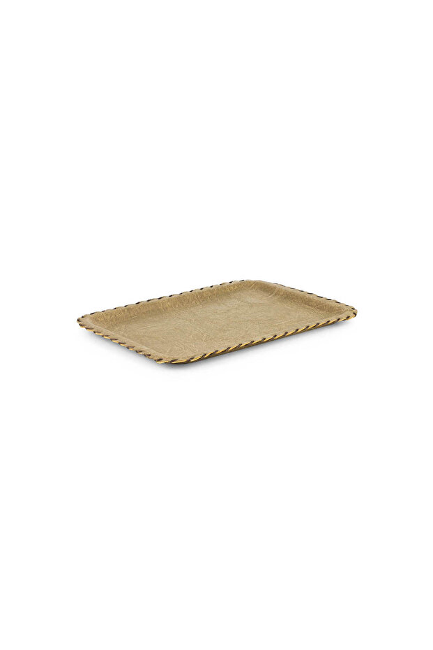 Leather Tray - Handmade 1 Piece 37X53 cm Beige Lt3753