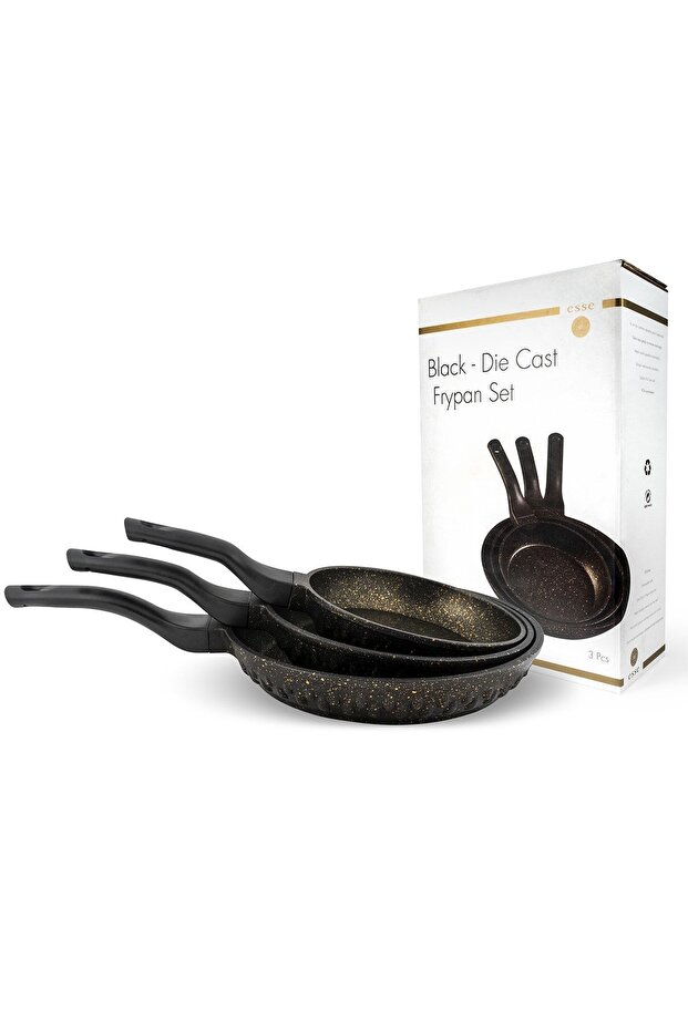 Cast Iron 3-Piece Frying Pan Set (20-24-28 CM)