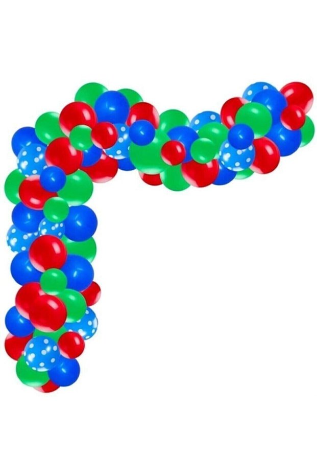 Pijamaskeliler Balloon Chain 50 Balloons and 5 Mt Balloon Chain Apparatus