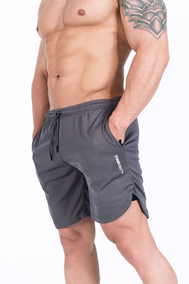Erkek Spor Şort Çift Katmanlı | Dark Gray | Comfortable Serisi | - 1