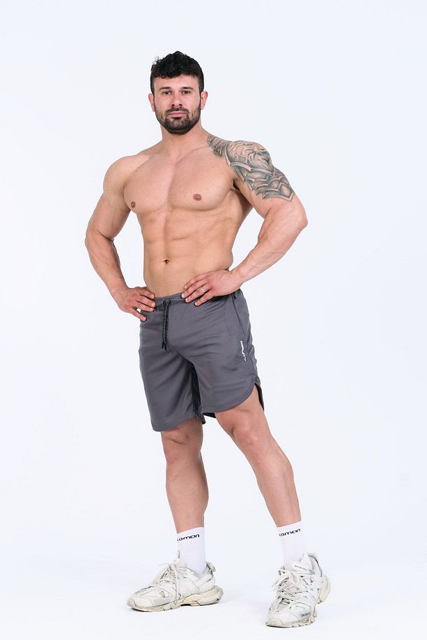 Erkek Spor Şort Çift Katmanlı | Dark Gray | Comfortable Serisi | - 2