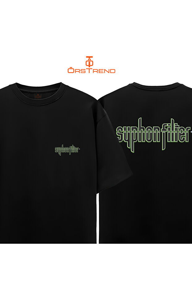 Syphon Filter Baskılı Oversize Tişört