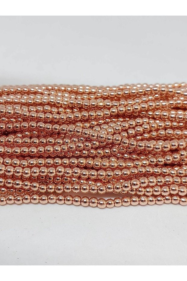 Bracelet Size Hematite Stone Half Strand 3mm (35630) (17CM LONG)