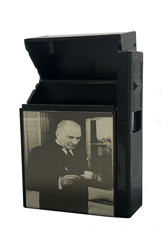Usb Şarjlı Elektronik Çakmak Taşınabilir Sigara Paketi Muhafaza Kutusu Atatürk Baskılı - 5